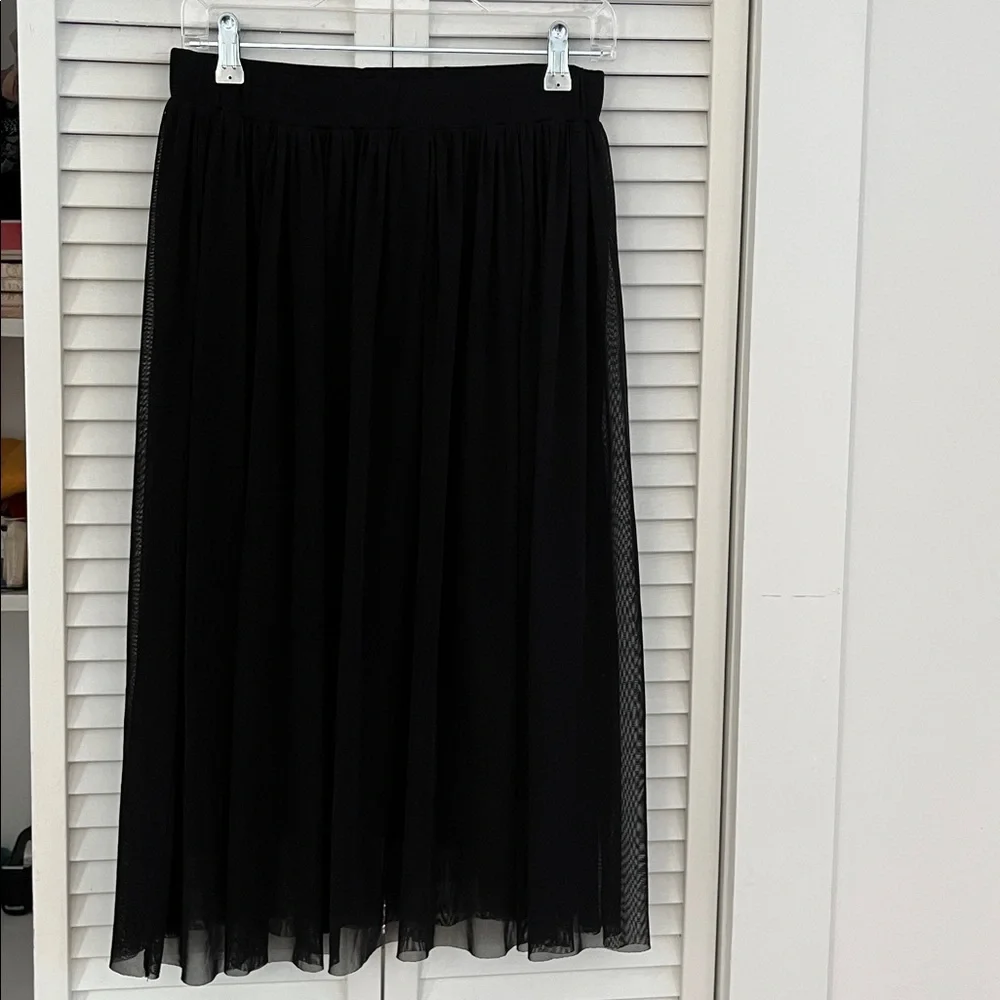 Comfy USA Elastic Waist Sz Small Skirt Sheer Overlay Whimsygoth